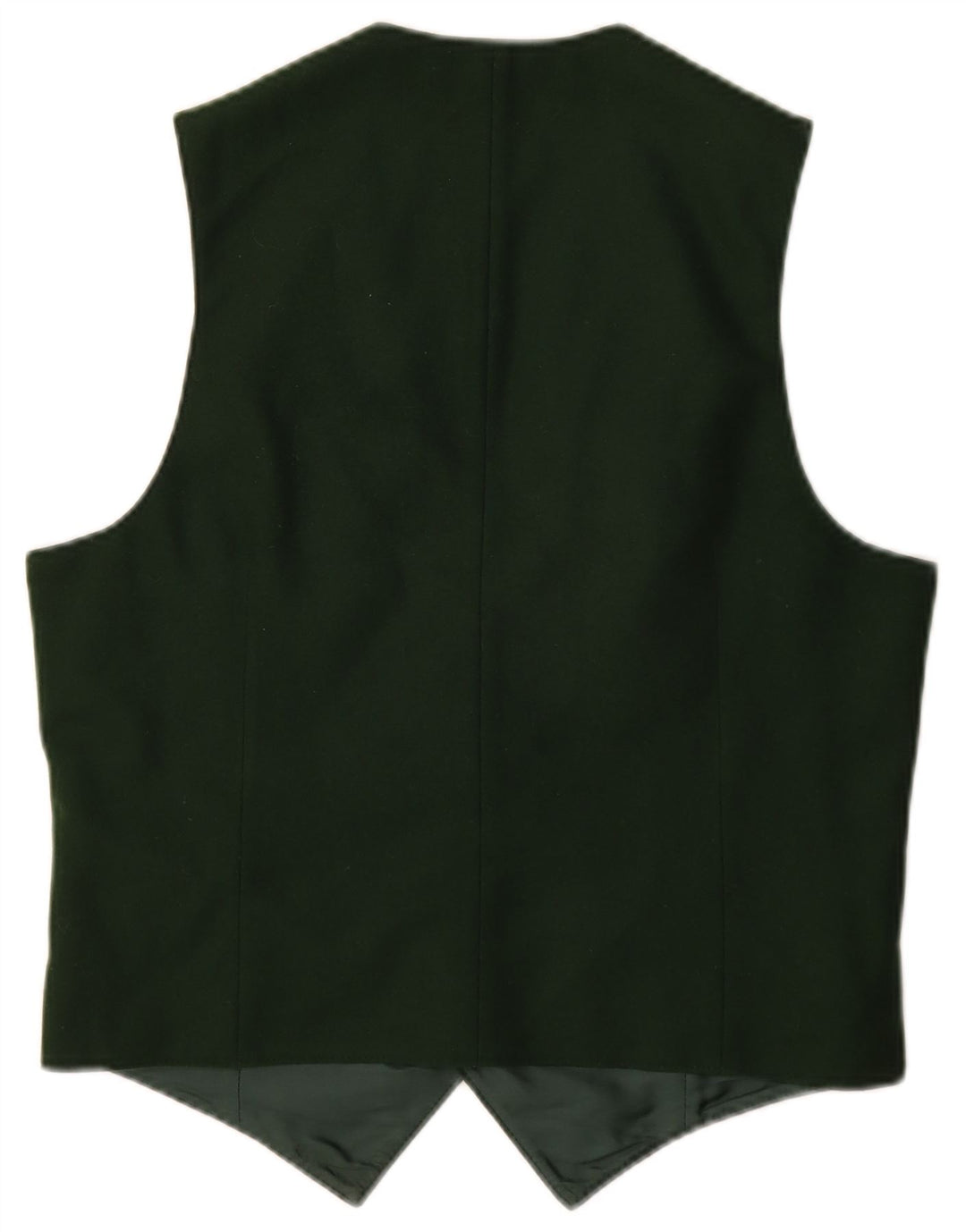 Vintage Mens Graphic Waistcoat Small Green