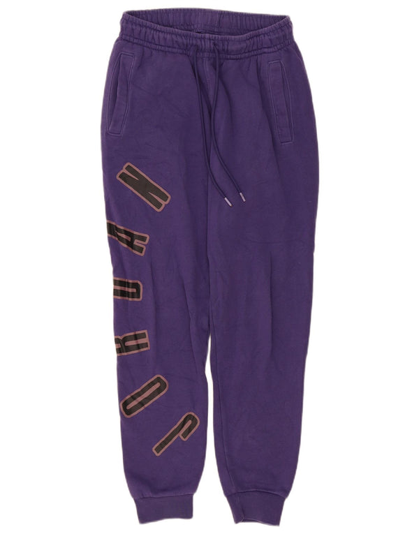 Jordan Mens Graphic Tracksuit Trousers Joggers XS Purple Cotton