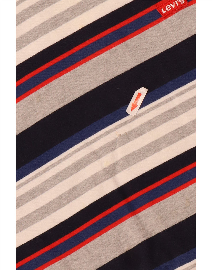 Levi's Uomo Felpa Maglione Piccolo a Righe Multicolori