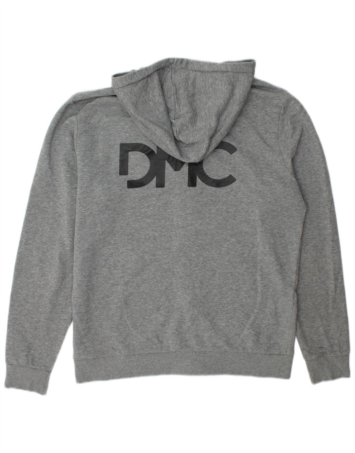 Puma Mens Graphic Zip Hoodie Sweater Medium Grey Cotton