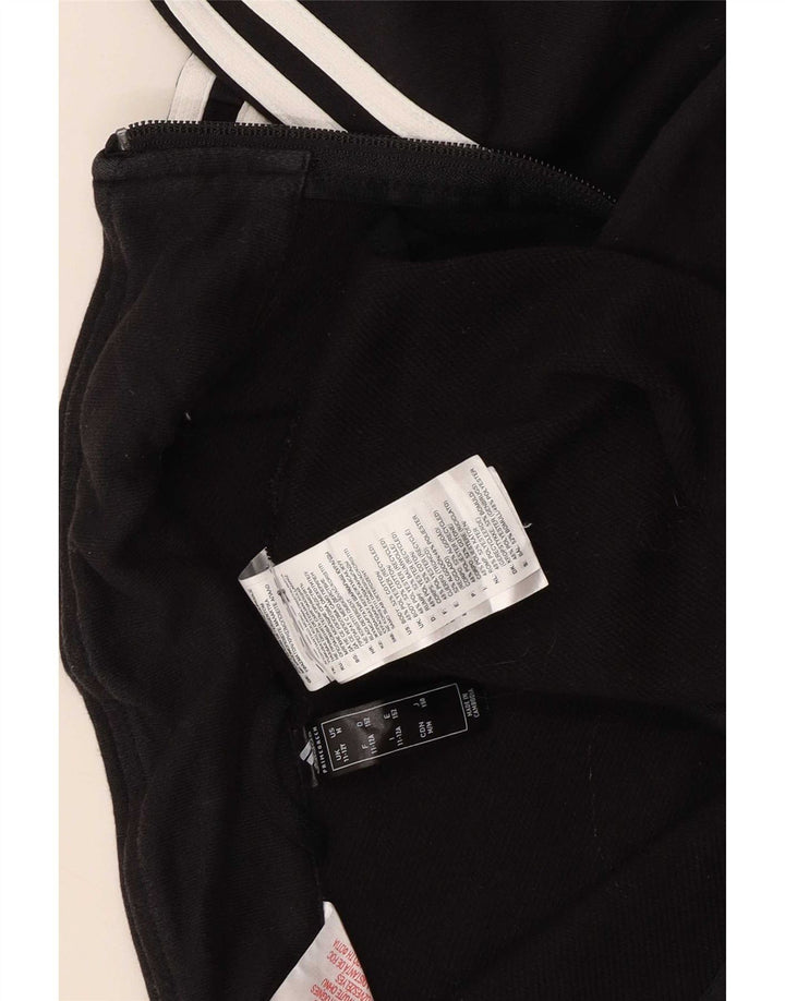 Adidas Boys Tracksuit Top Jacket 11-12 Years Black Polyester