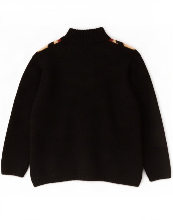 Nagpal Pull à col zippé pour homme Petit Noir Argyle/Diamant