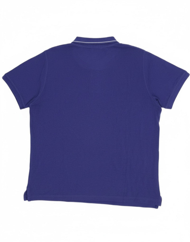 CARRERA Mens Polo Shirt 2XL Blue Cotton