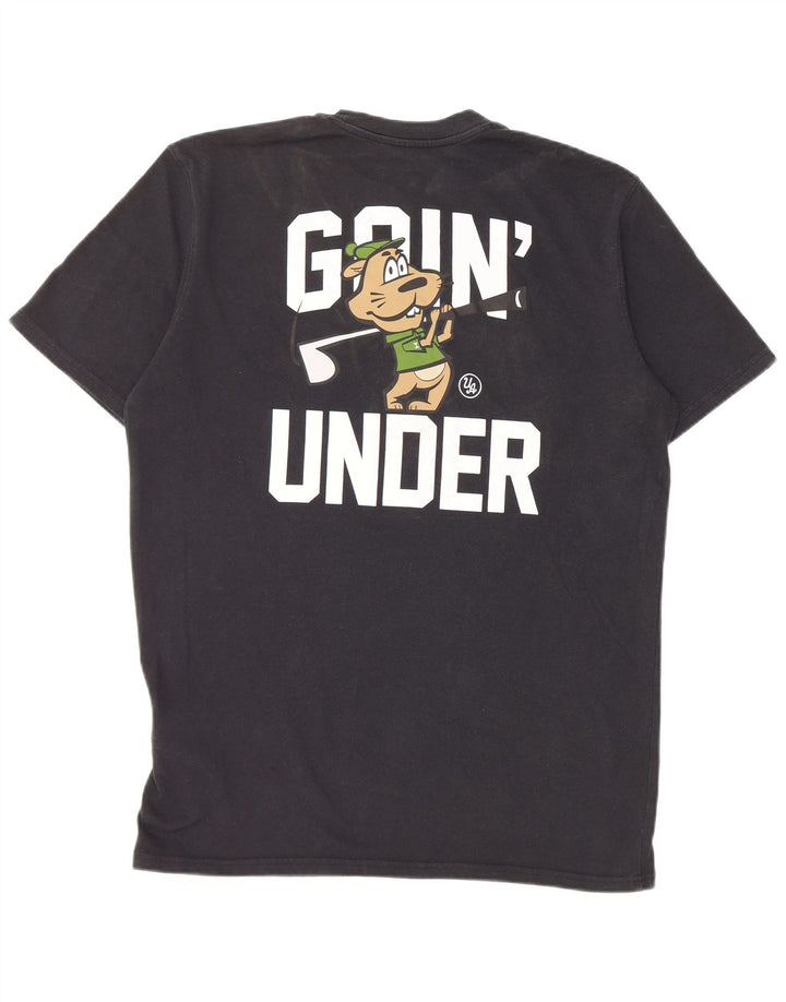 Under Armour Mens Graphic T-Shirt Top Medium Black Cotton