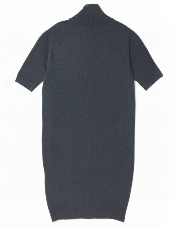 Cos Damen-Pulloverkleid mit 3/4-Ärmeln, übergroß, Gr. 6, XS, grün gefleckte Wolle