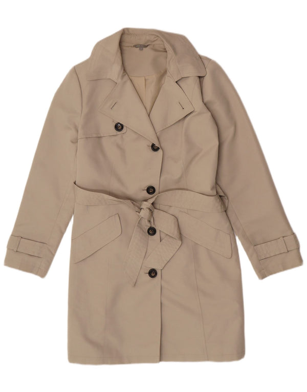 Marks & Spencer Gabardina para mujer UK 40 Medio Beige Poliéster Clásico