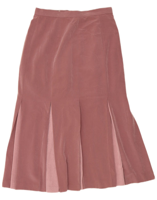 Jaques Vert γυναικεία πλισέ A-Line φούστα UK 14 Medium W28 Pink Colourblock