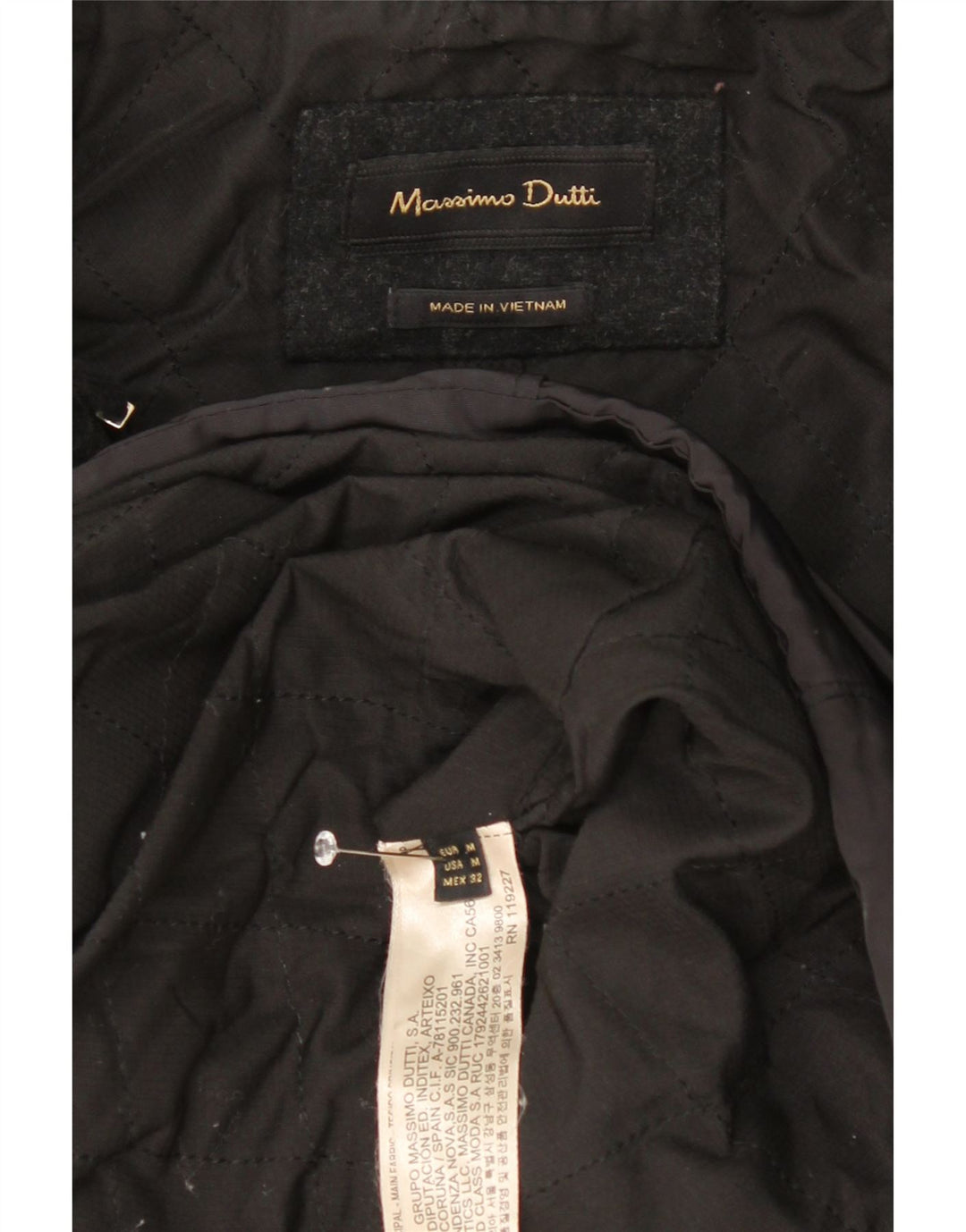 Massimo Dutti Womens Windbreaker Coat UK 14 Medium Navy Blue Colourblock