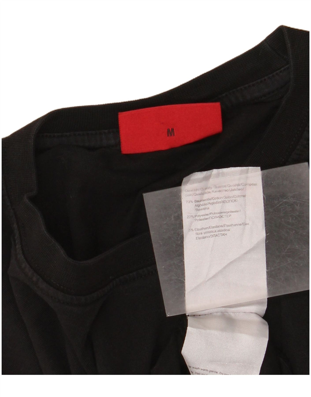 Hugo Boss Mens Graphic T-Shirt Top Medium Black Cotton