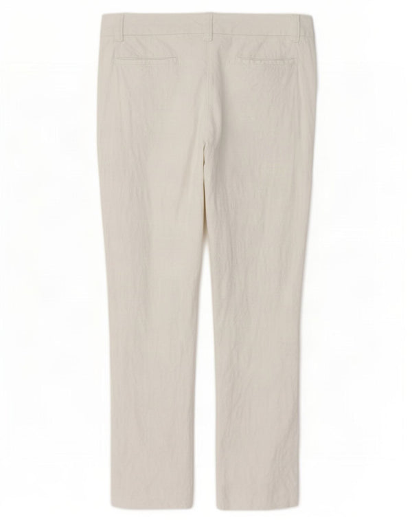 Pantaloni chino slim da donna Moschino UK 14 Large W34 L27 Cotone bianco
