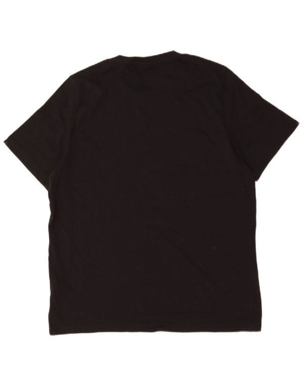 T-shirt grafica da uomo Reebok Top grande in cotone nero