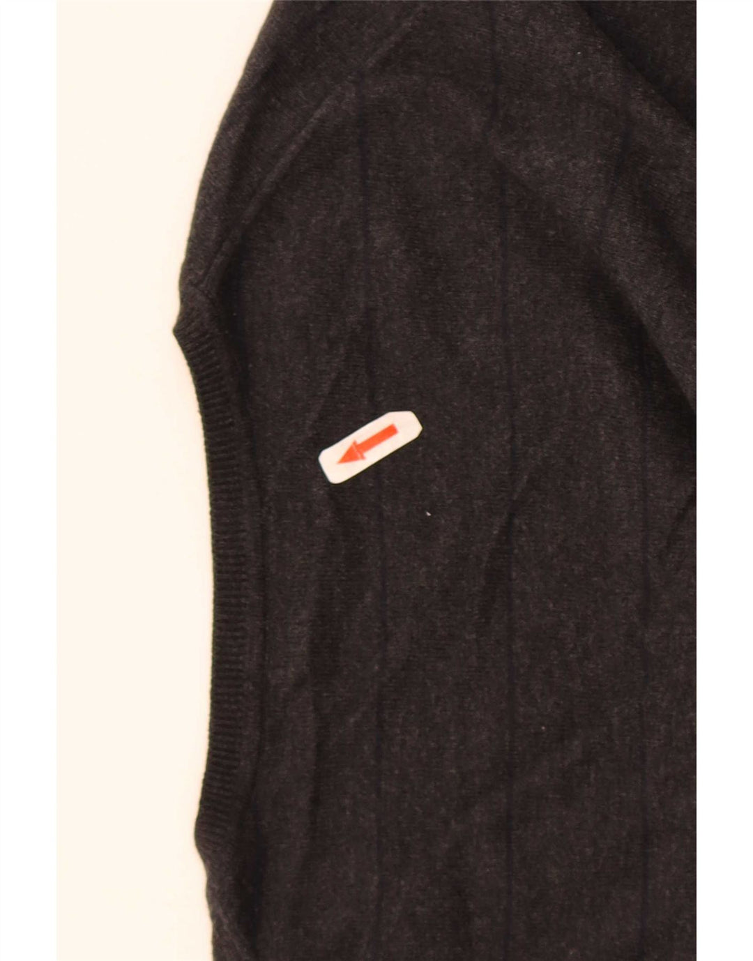 Massimo Dutti Mens V-Neck Jumper Sweater 2XL Black Striped