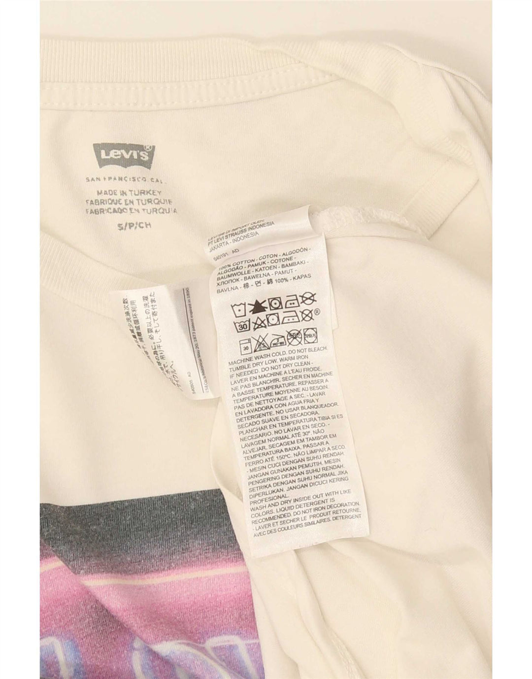 Levi's Herre grafisk T-shirt Top Lille hvid bomuld