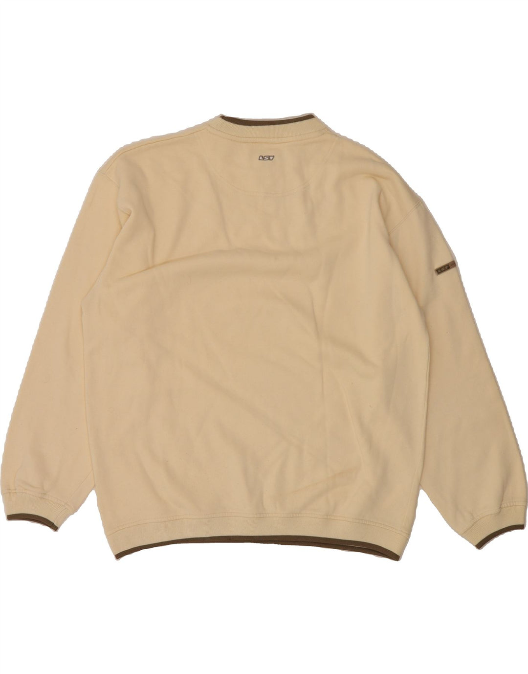 LUCKY STAR Mens Sweatshirt Jumper Medium Beige Vintage Lucky Star and Second-Hand Lucky Star from Messina Hembry 