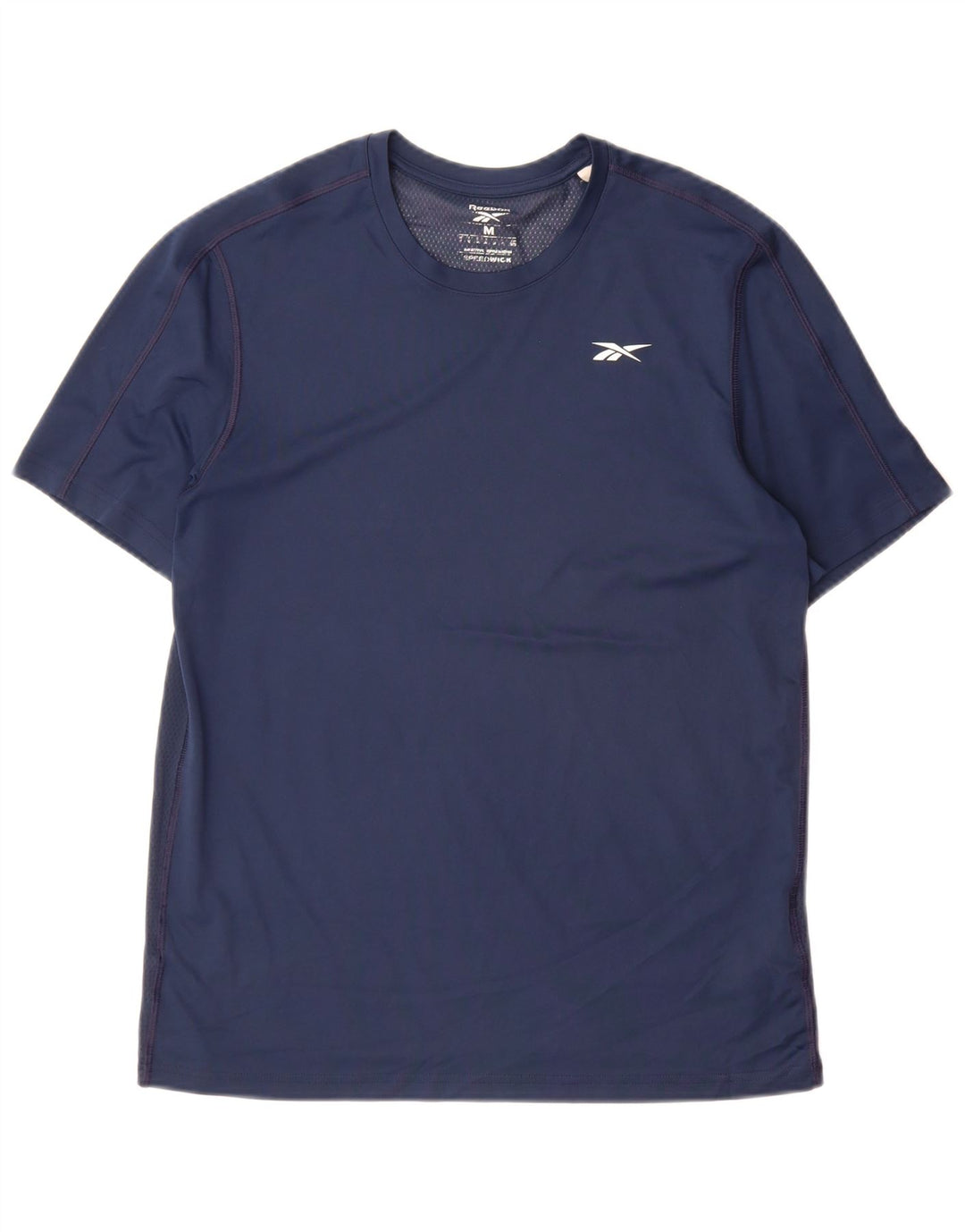 T-shirt Reebok Speedwick da uomo, media, in poliestere blu navy