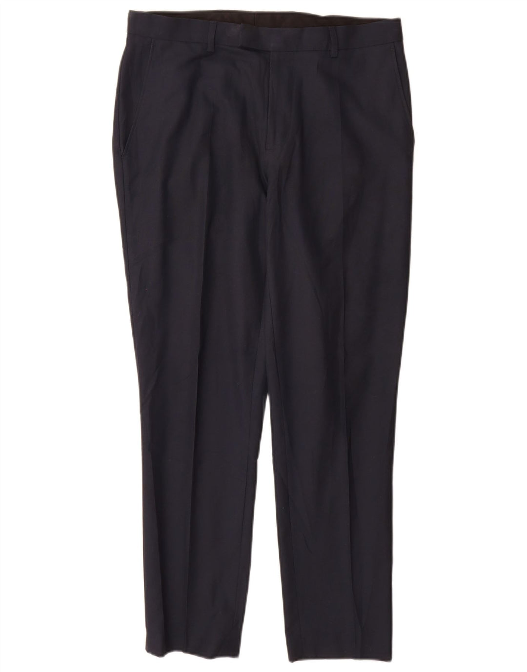 Marks & Spencer Mens Slim Suit Trousers W32 L29 Navy Blue Polyester