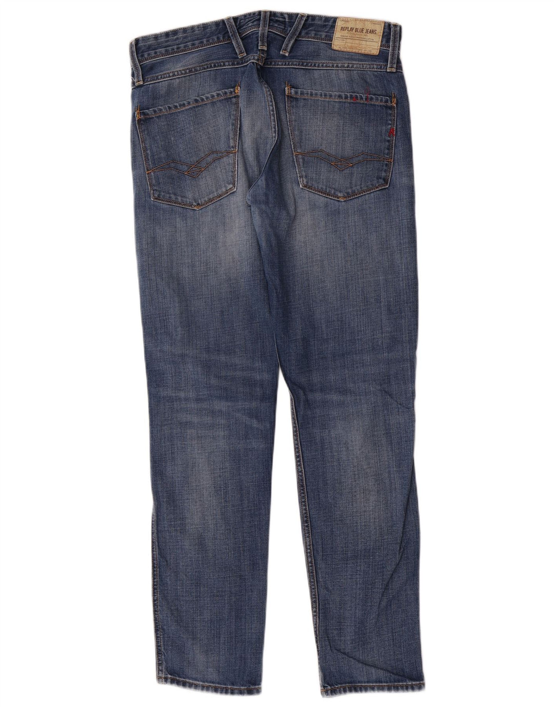 Replay Mens Slim Jeans W32 L32 Blue Cotton