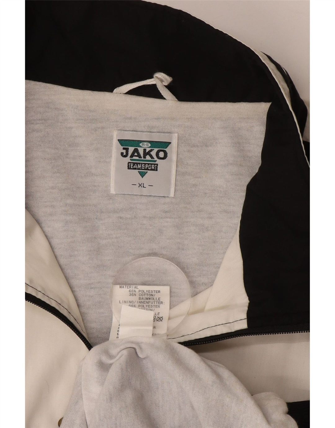 Jako Mens Tracksuit Top Jacket XL Black Colourblock Polyester