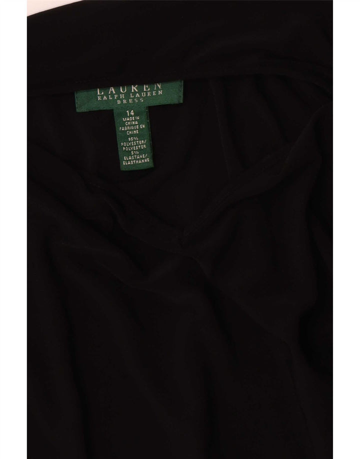 Ralph Lauren Womens Sheath Dress US 14 XL Black Polyester