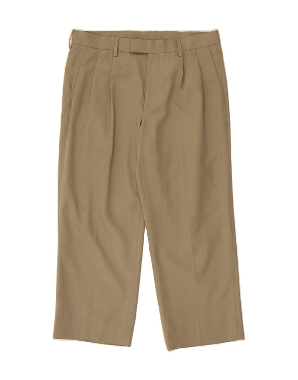 Calça masculina FARAH Pegged Suit W32 L23 poliéster cinza