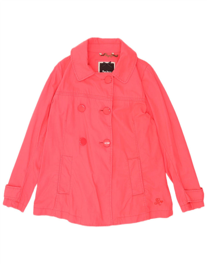 PEPE Jeans Womens Pea Coat UK 10 Small Pink
