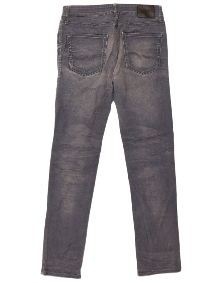 Jack & Jones Mens Tim Slim Jeans W34 L34 Grey Cotton