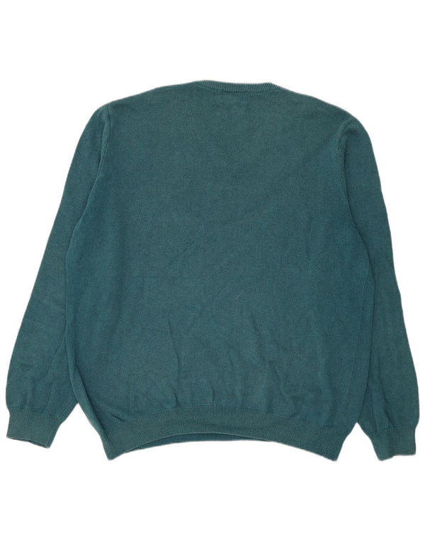 Marks & Spencer Herre V-hals sweater 2XL Blå Bomuld