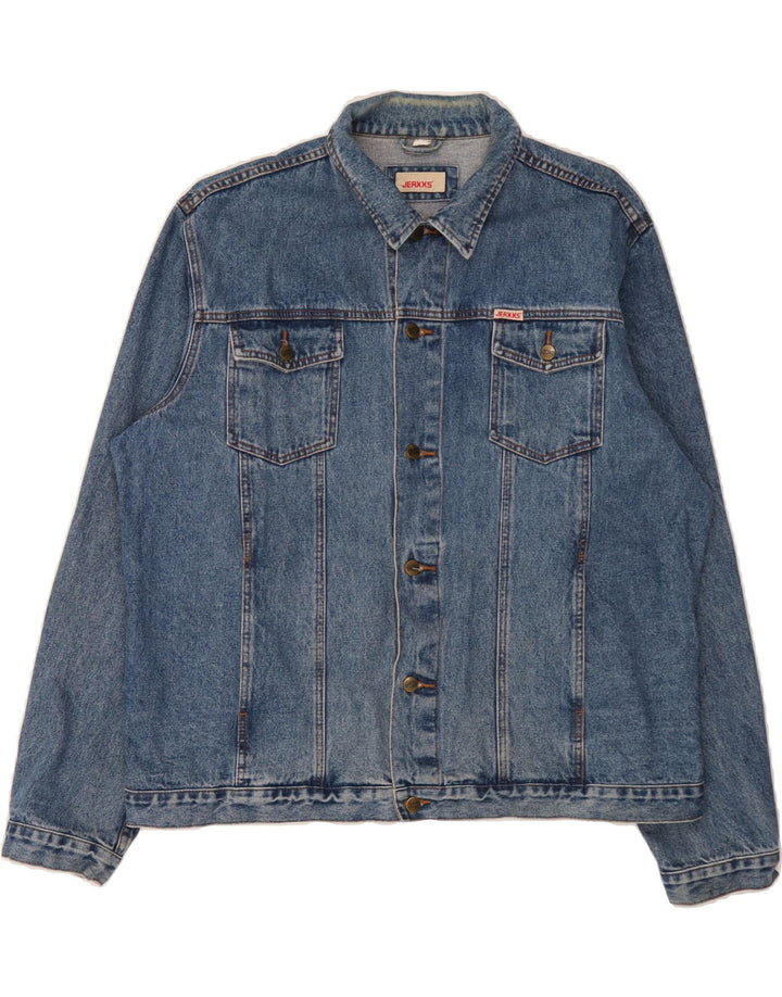 JEAXXS Mens Denim Jacket UK 46 3XL Blue