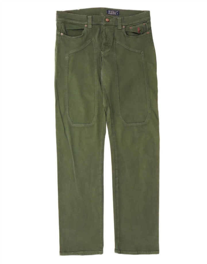 JECKERSON Mens Straight Jeans W36 L34 Green