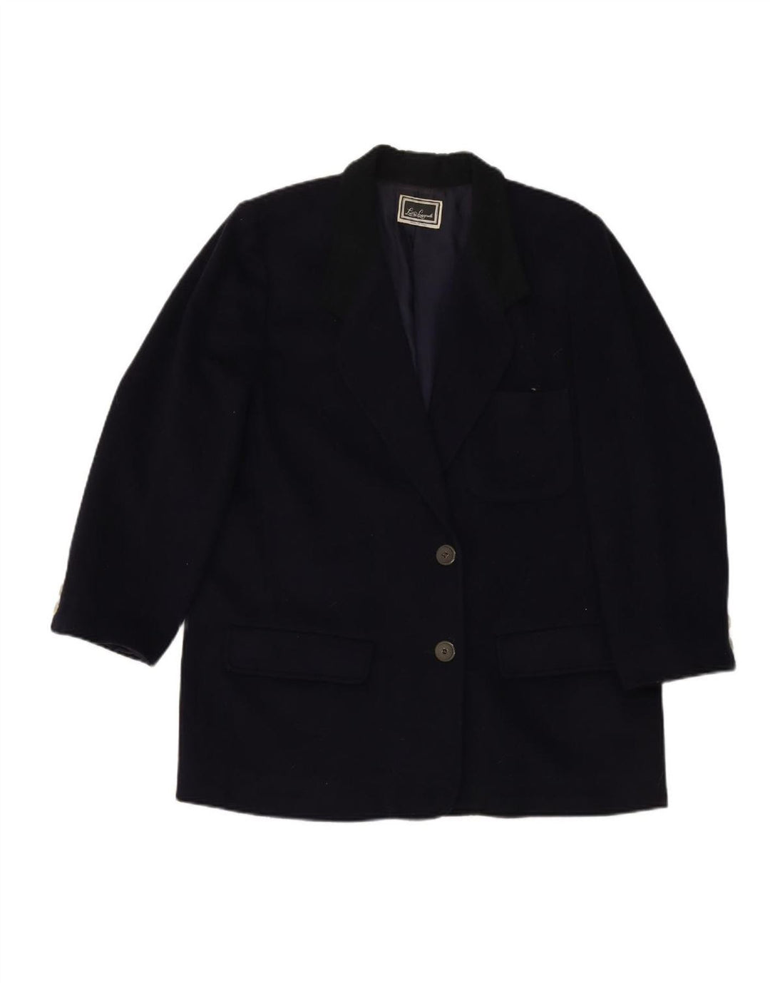 LUISA SPAGNOLI Womens 2 Button Blazer Jacket UK 16 Large Navy Blue Wool Vintage Luisa Spagnoli and Second-Hand Luisa Spagnoli from Messina Hembry 