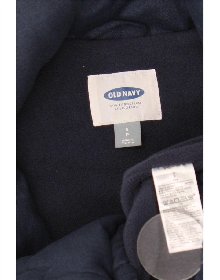 Old Navy Womens Polstret Gilet UK 10 Small Navy Blue Polyester