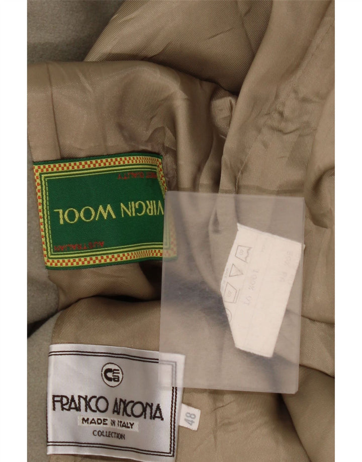 Casaco masculino Franco Ancona Duffle IT 48 lã cinza médio