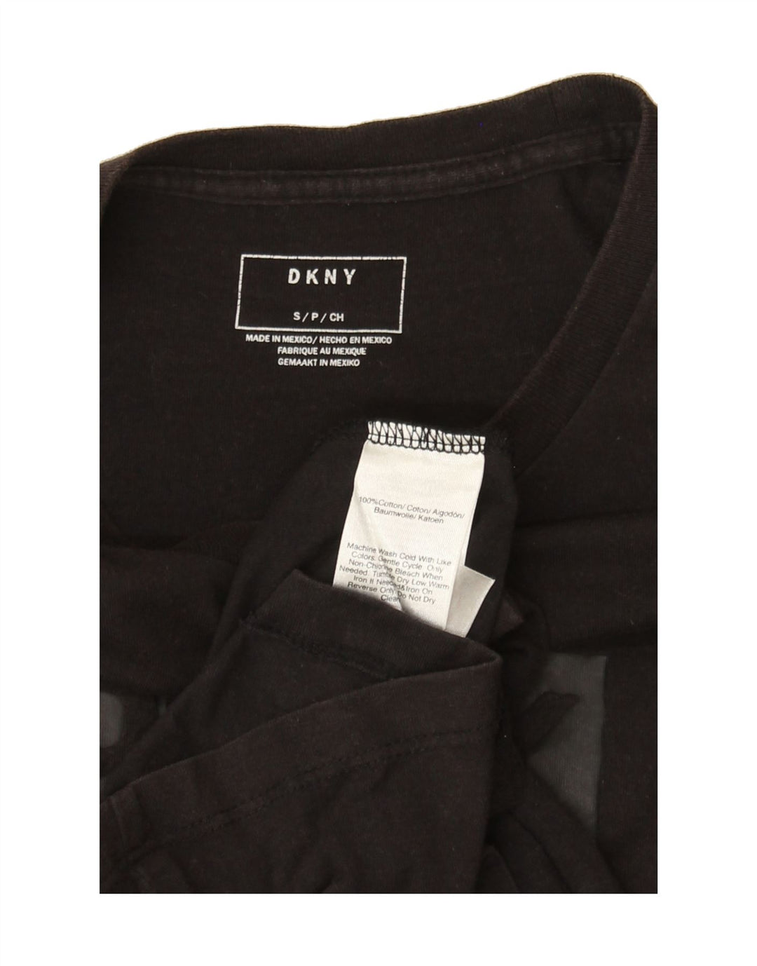 DKNY Mens Graphic T-Shirt Top Small Black Cotton Vintage Dkny and Second-Hand Dkny from Messina Hembry 