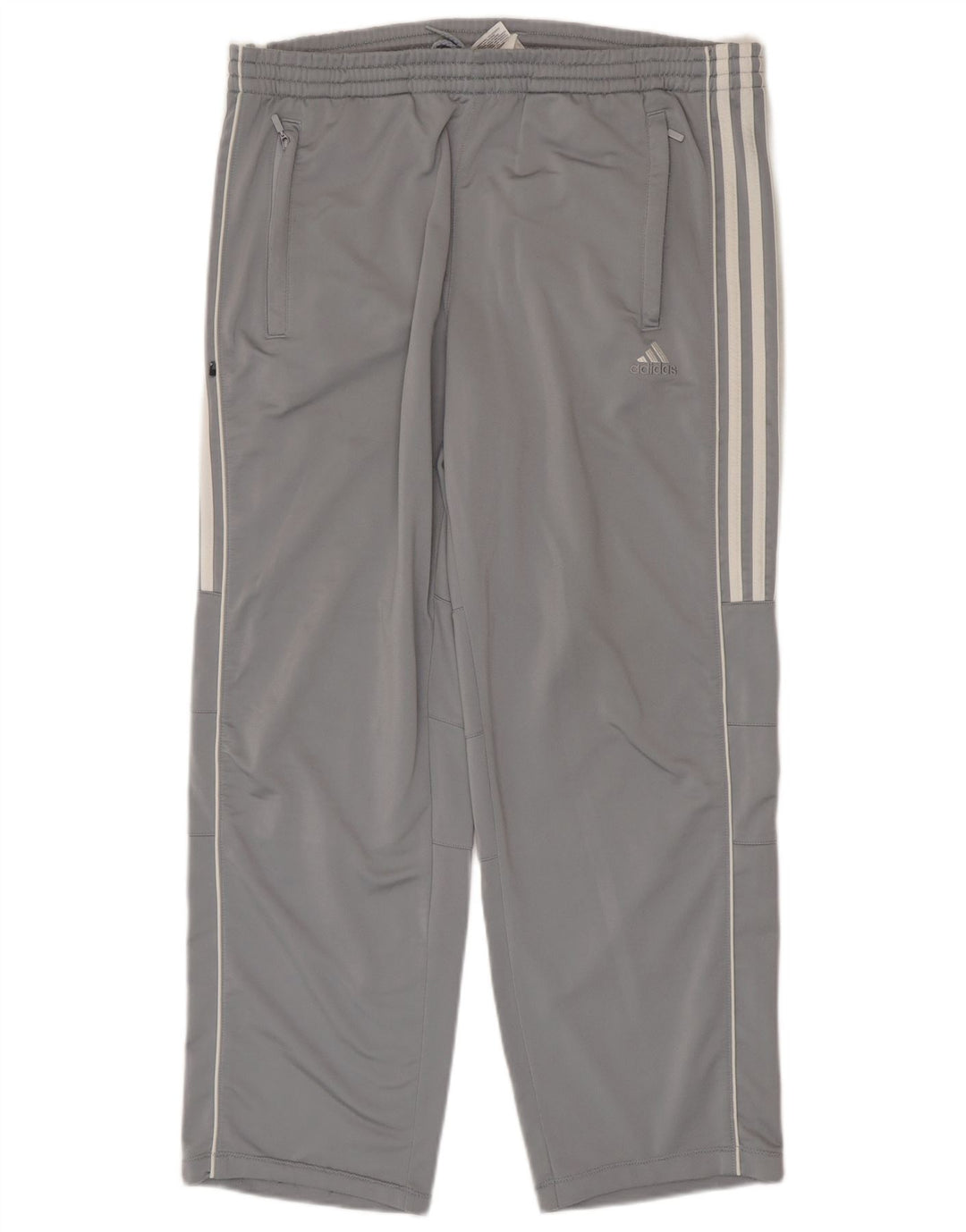 ADIDAS Mens Tracksuit Trousers Medium Grey Polyester Sports