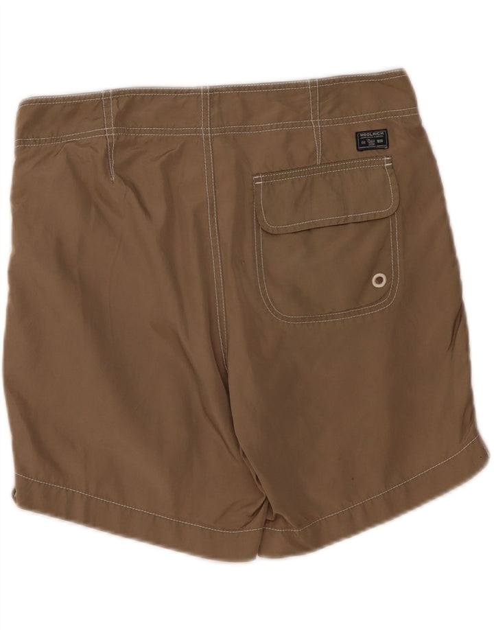 Woolrich Herren-Badeshorts aus mittelbraunem Polyester