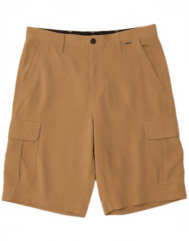HARLEY Mens Cargo Shorts W38 XL Beige Polyester Vintage Harley and Second-Hand Harley from Messina Hembry 