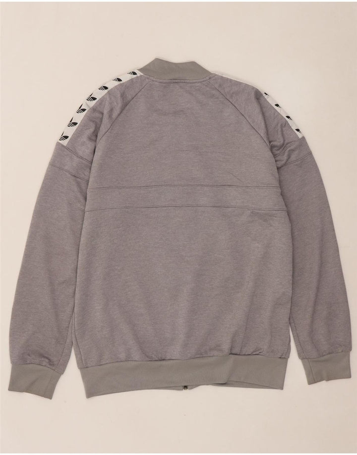 ADIDAS Grafisk træningsdragt til mænd, topjakke, stor grå farveblok polyester