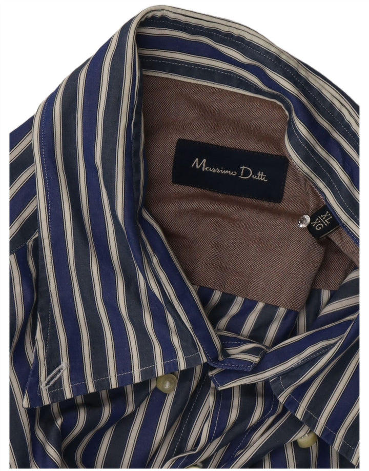 Camicia da uomo Massimo Dutti XL a righe blu navy