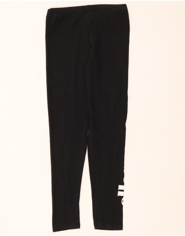 Ellesse Womens Grafiske Leggings UK 14 Medium Sort Bomuld