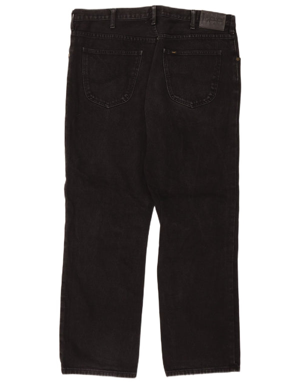 Lee Mens Brooklyn Straight Jeans W40 L32 Sort Bomuld