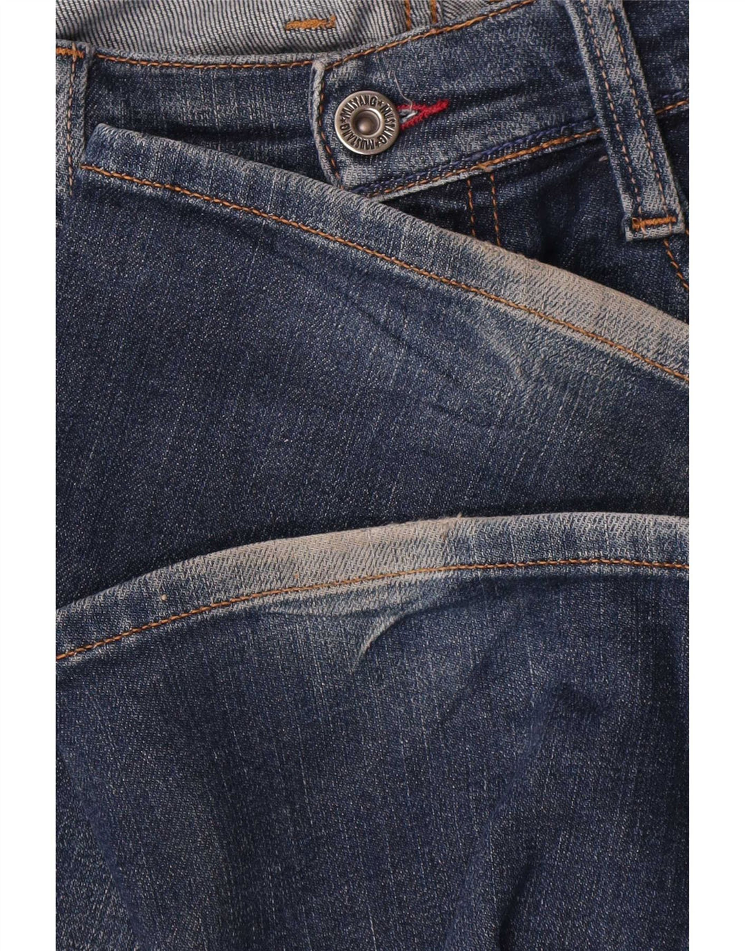 Mustang Mens Straight Jeans W32 L30 Blue Cotton