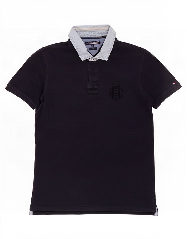 Tommy Hilfiger Polo Rugby Coupe Slim Homme Bleu Marine XL Coton