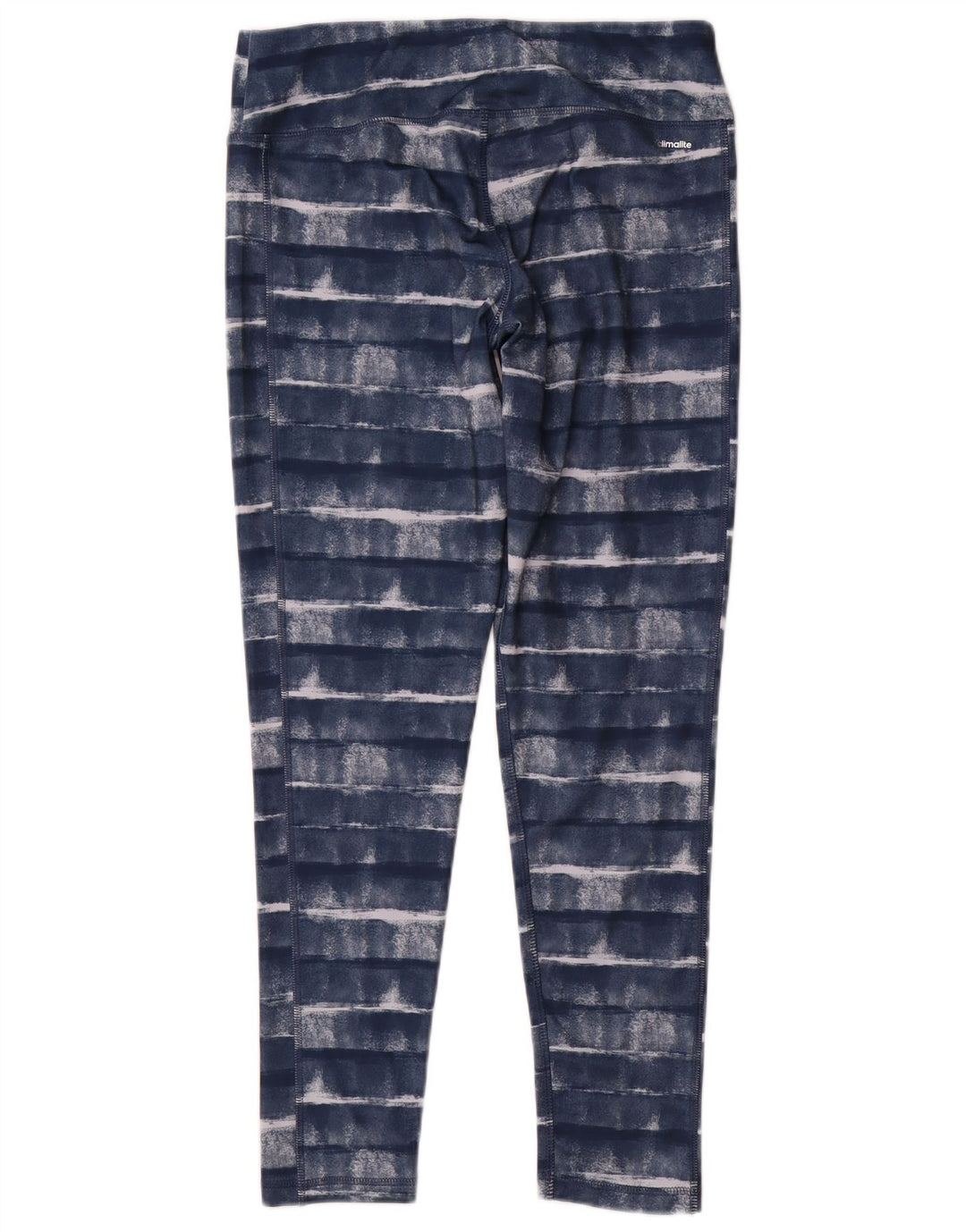 Leggings Adidas Climalite da donna UK 12/14 Poliestere a righe blu medio