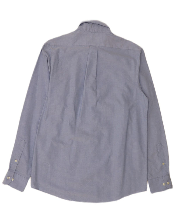 Chaps Mens Slim Fit Shirt Size 15 1/2 Medium Blue Cotton