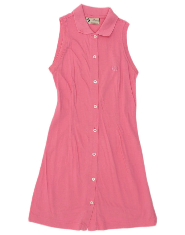 Sergio Tacchini Dame Ærmeløs A-Line Kjole UK 4 XS Pink