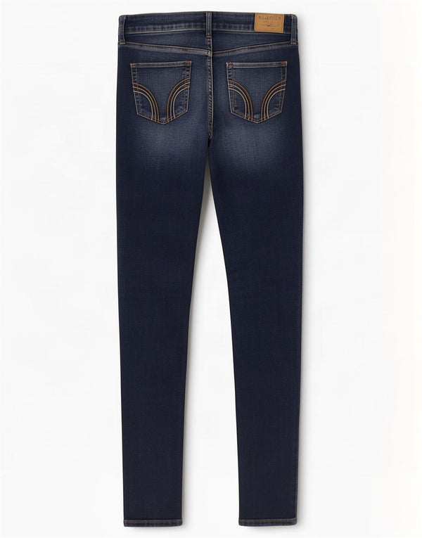 Hollister Jeans Ajustados Desgastados para Mujer US 3 XS W26 L31 Algodón Azul
