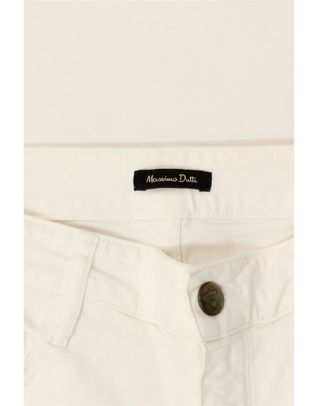 MASSIMO DUTTI Womens Slim Cropped Jeans EU 40 Medium W30 L22 White Vintage Massimo Dutti and Second-Hand Massimo Dutti from Messina Hembry 