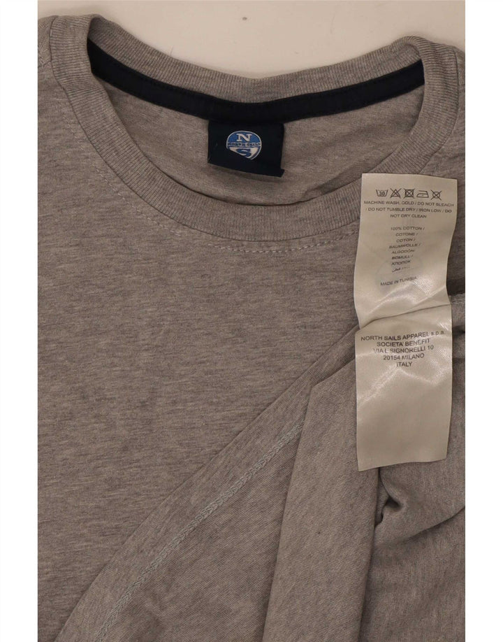 North Sails T-Shirt Homme Gris Moyen Moucheté Coton
