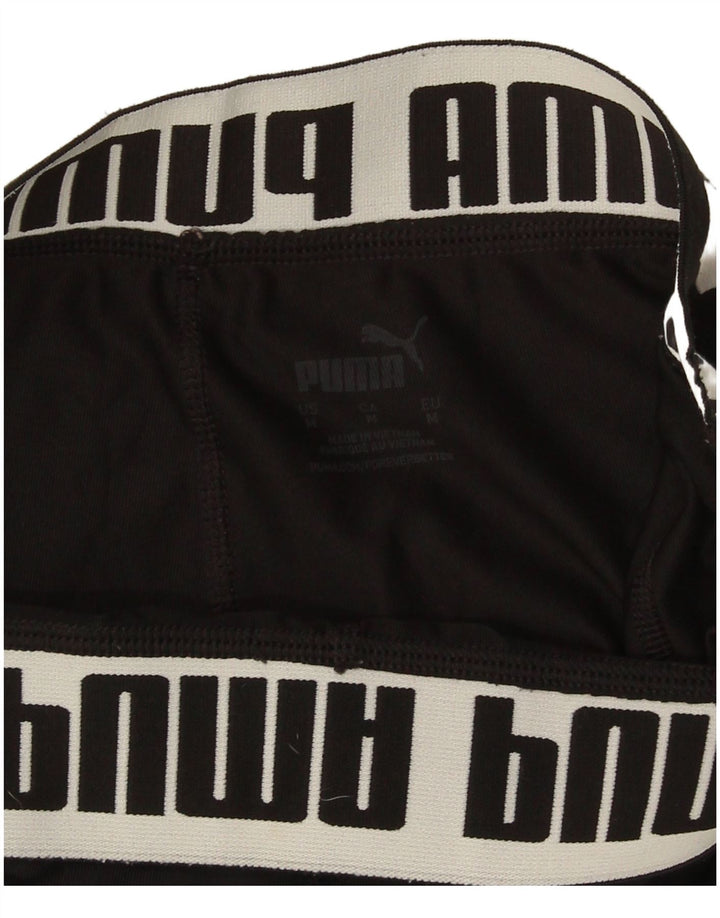 Puma Girls Graphic Leggings 11-12 Years Medium Black