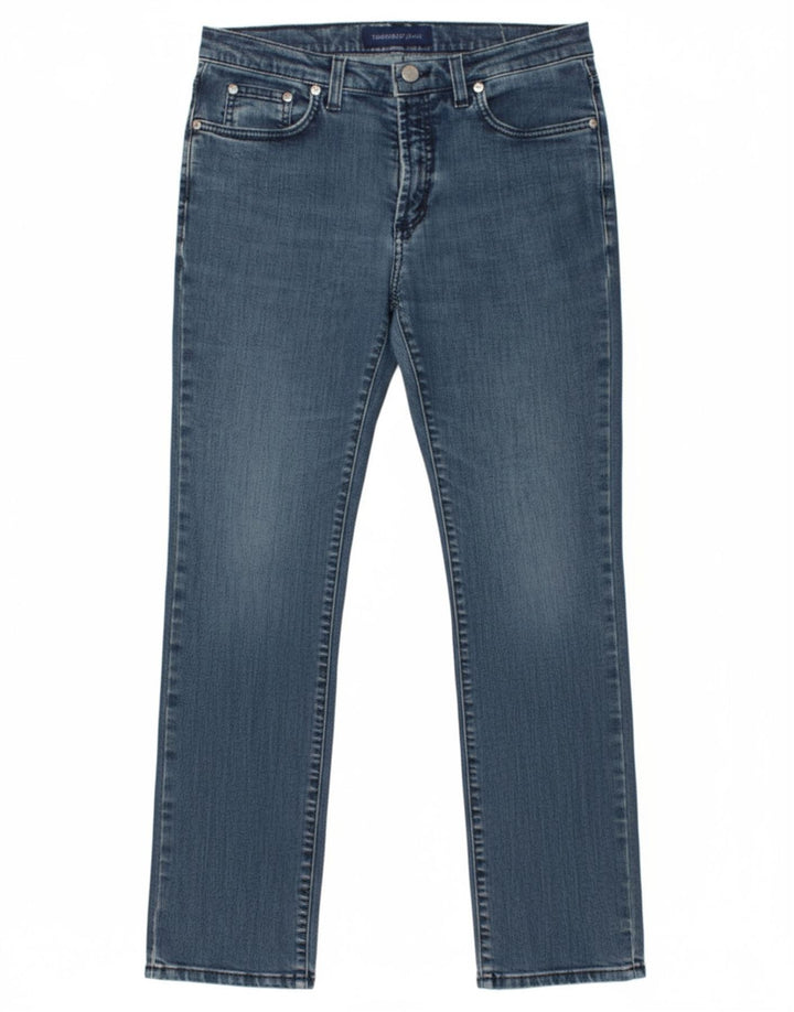 TRUSSARDI Womens Slim Jeans W29 L29 Blue Cotton